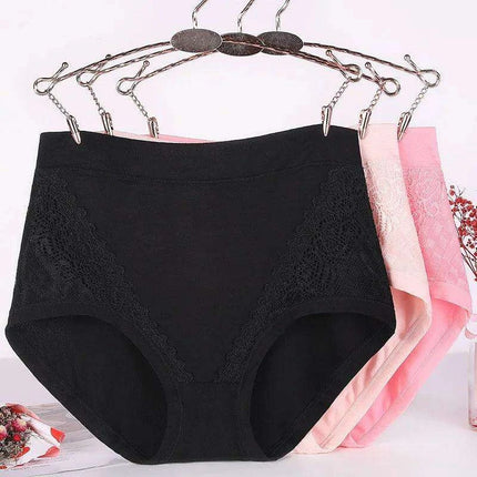 Plus Size High Waist Modal Briefs for Women - Breathable Solid Color Lingerie