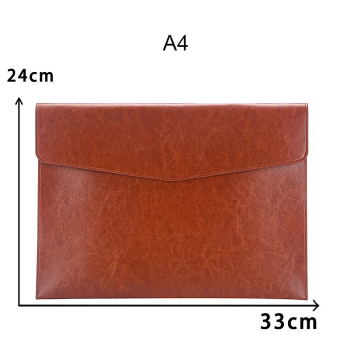 Sophisticated PU Leather Business Portfolio with Ample Storage