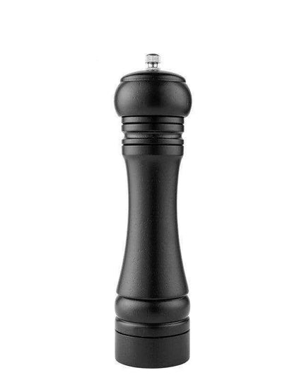 Sustainable 8-Inch Wooden Salt and Pepper Mill with Adjustable Ceramic Grinding Mechanism