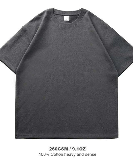 Men's Premium Heavyweight Cotton Oversized Summer T-Shirt - Short Sleeve O-Neck