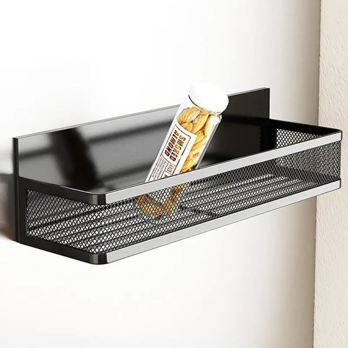 Magnetic Spice Rack with Hook Paper Towel Holder - Refrigerator Kitchen Storage Organizer Shelf