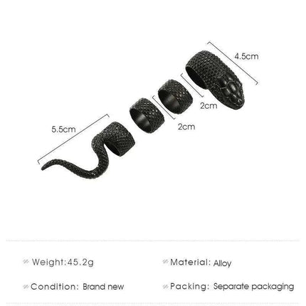 Serpent's Whisper: Enchanting Vintage Gothic Jewelry Set