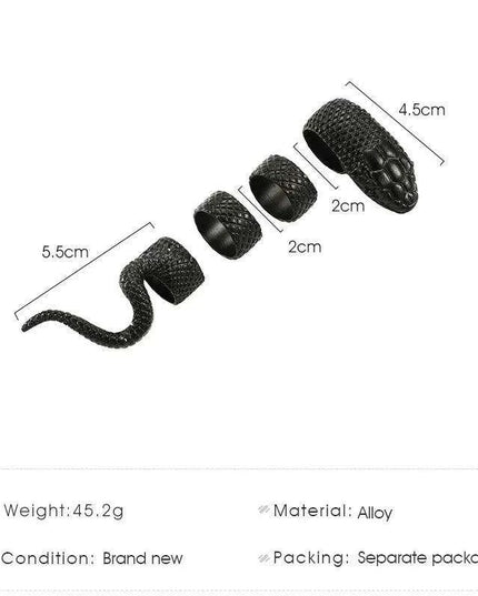 Serpent's Whisper: Enchanting Vintage Gothic Jewelry Set