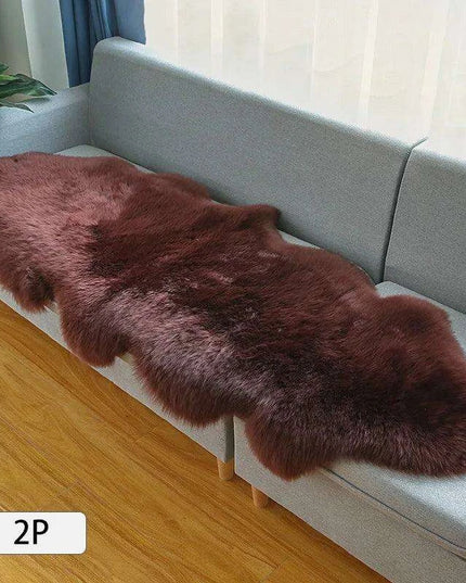 Luxurious Genuine Sheepskin Shag Rug for Ultimate Comfort - Soft, Plush Carpet for Sofa and Chair