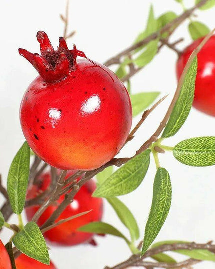 Exquisite Faux Pomegranate Floral Branch for Year-Round Home Elegance