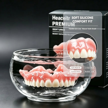 Boil-to-Shape Custom Fit Denture Kit — Slim Comfort Design, All Arch Sizes