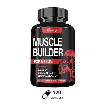 Muscle Builder for Men 30+ — Ashwagandha, Ginseng & Tribulus Capsules