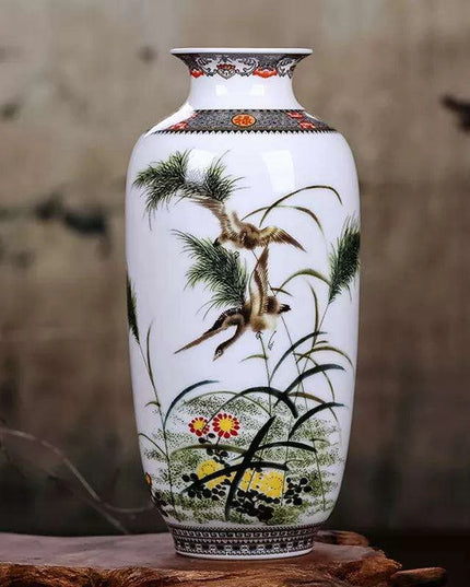 Antique Chinese Ceramic Vase with Intricate Animal Motif - Timeless Charm
