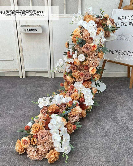 Luxury 2m Floral Table Runner for Weddings - Stunning Artificial Flower Decor and Arch Arrangement