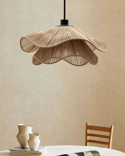 Japanese Wabi Sabi Hemp Rope Chandelier