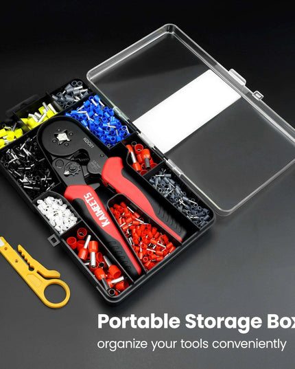 Precision Adjustable Crimping Tool Set with Quick Release Mechanism for Versatile Ferrules