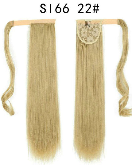 Elegant Length: 22-Inch Synthetic Hair Extensions for Instant Glamour