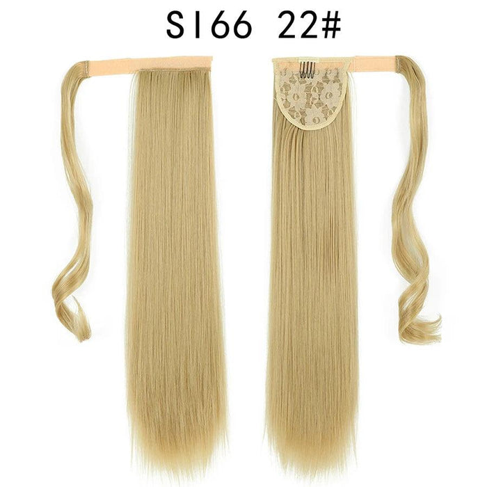 Elegant Length: 22-Inch Synthetic Hair Extensions for Instant Glamour