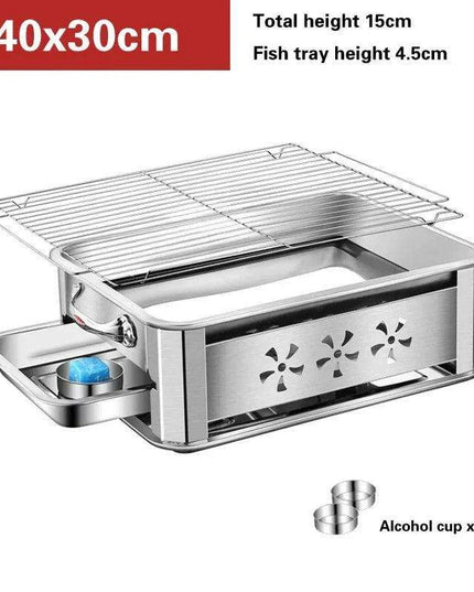 Deluxe Stainless Steel Fish Grilling Kit with Infusion Tray and Korean BBQ Features