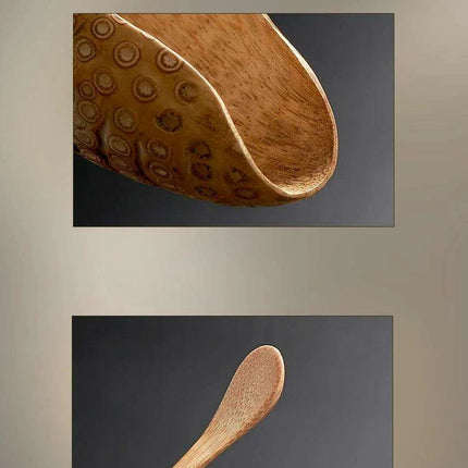Handcrafted Bamboo Root Tea Spoon and Stick Set for Tea Enthusiasts