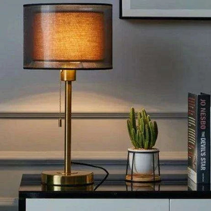 Elegant Gold Table Lamp for Nordic-Inspired Bedrooms