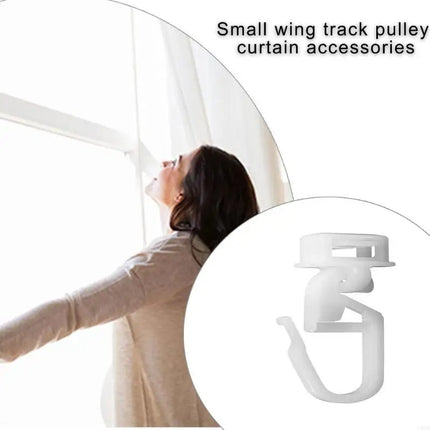 Curtain Glider Hooks — Pack of 50, Silent Plastic Runners