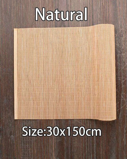 Sophisticated Bamboo Table Runner and Coaster Duo for Dining and Tea Events