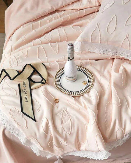 Sophisticated Floral Jacquard Antibacterial Summer Quilt with 3D Design