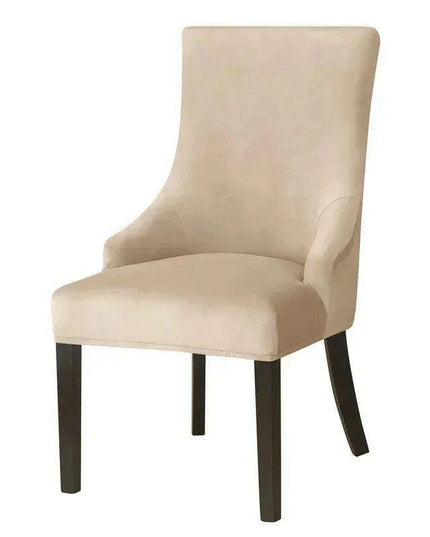 Luxe Stretch Velvet Slipcovers for High-Back Sloping Arm Chairs - Elegant Furniture Protection for Home and Events