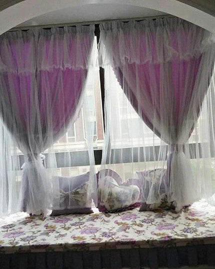 1 Panel - Charming 3-Layer Lace Blackout Drapes for Dreamy Girls' Retreats