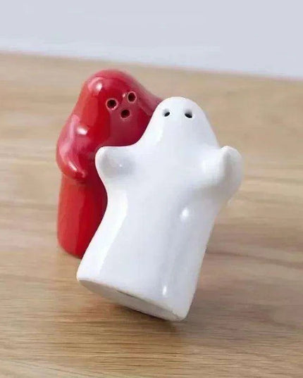Whimsical Ceramic Ghost Mini Salt and Pepper Shaker - Perfect Nordic Wedding Gift