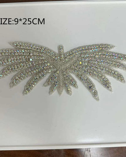 Glimmering Silver Rhinestone Floral Applique: Elegant Fashion Upgrade Accessory