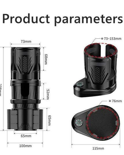 Adjustable Dual Cup Holder & Organizer with Rotating Function | Superior Stability for On-the-Go Convenience