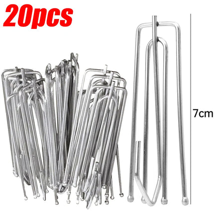 Stainless Steel Curtain Pleat Hooks — 4-Prong, Rust-Resistant, 7cm, 10–100pcs