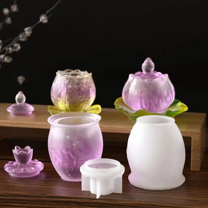 Lotus Flower Silicone Mould — Candles, Plaster Pots & Aromatherapy DIY | Très Elite