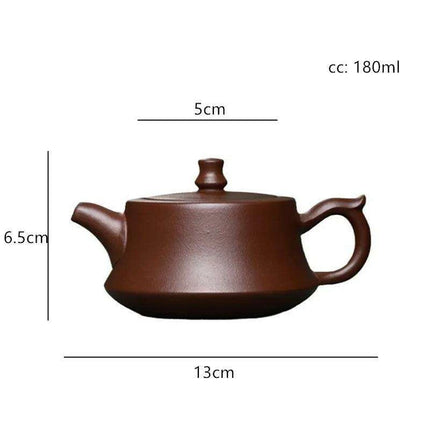 Handcrafted 180ml Yixing Purple Clay Teapot for Exquisite Dahongpao and Oolong Experiences