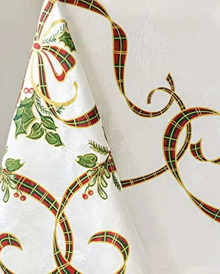 Festive Waterproof Polyester Christmas Lightweight Tablecloth for Holiday Partie