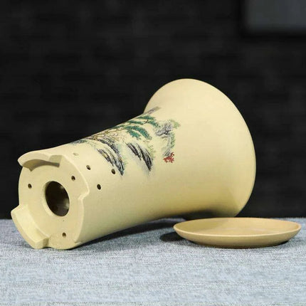 Elegant Lavender Sand Orchid Planter Set: Chic Botanical Accent