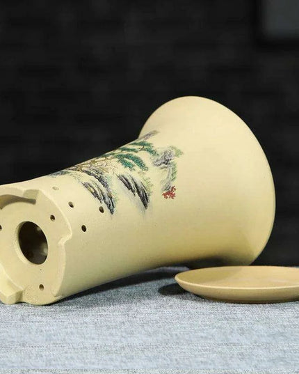 Elegant Lavender Sand Orchid Planter Set: Chic Botanical Accent