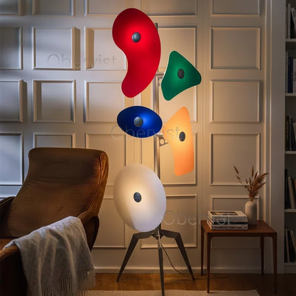 Scandinavian LED Color Changing Floor Lamp — Acrylic Orbital