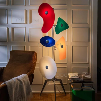 Scandinavian LED Orbital Floor Lamp — Color Changing, Acrylic, EU/UK/US/AU Plug