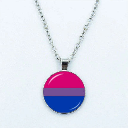 Vibrant Customizable Rainbow Glass Pendant Necklace for Love and Pride Celebration