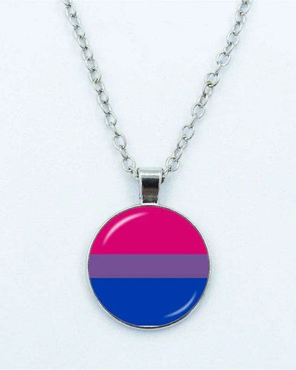 Vibrant Customizable Rainbow Glass Pendant Necklace for Love and Pride Celebration