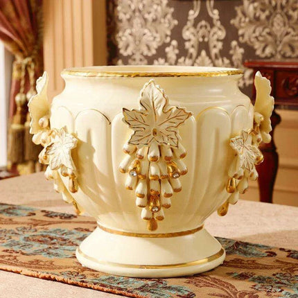 Sophisticated European-Style Ceramic Column Vase