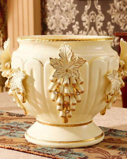 Sophisticated European-Style Ceramic Column Vase