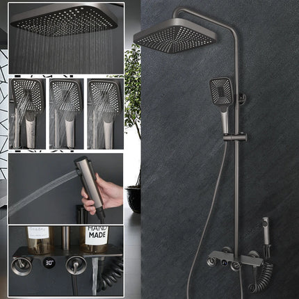 KEMAIDI Bathroom Shower System Wall Mounted Digital Display Shower Faucet Rainfall Shower Head with Bathtub Mixer Bidet Tap kemaidi-bathroom-shower-system-wall-mounted-digital-display-shower-faucet-rainfall-shower-head-with-bathtub-mixer-bidet-tap