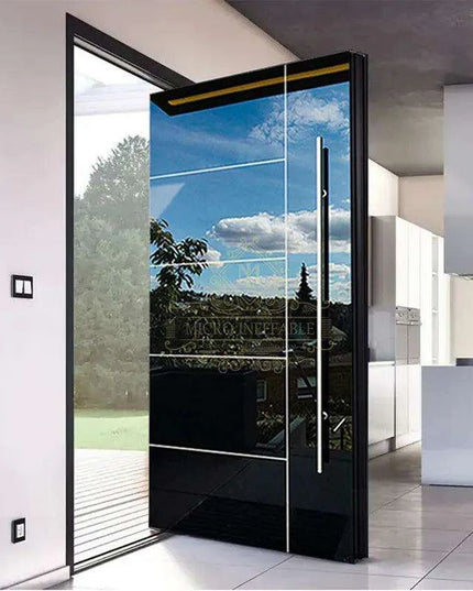 Luxurious Stainless Steel Pivot Entry Door for High-End Homes