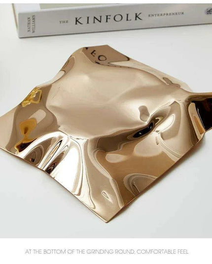 Chic Scandinavian Stainless Steel Tray - Ideal for Jewelry and Fruit Display