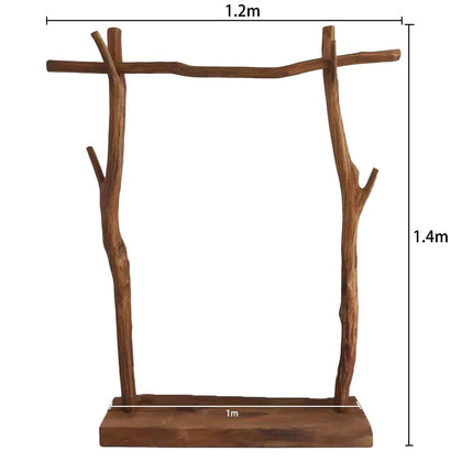 Hongding2 Japandi Style Clothes Rack - Stylish Wood Design & Display