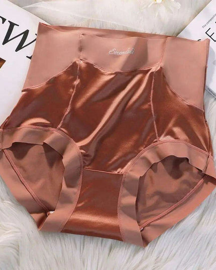 Elegant Satin Japanese Lingerie Set for Women - Plus Size Briefs in Stylish Solid Shades