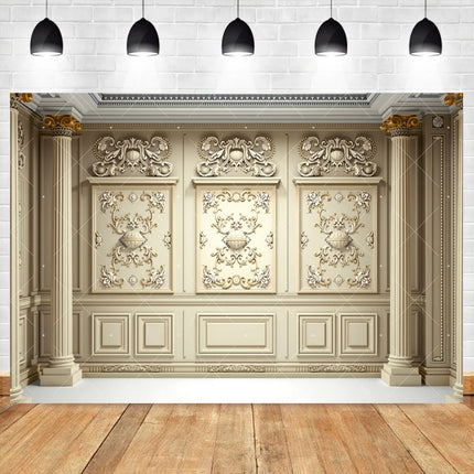 Retro European Palace Photography Backdrop – 13 Designs, Vinyl & Polyester