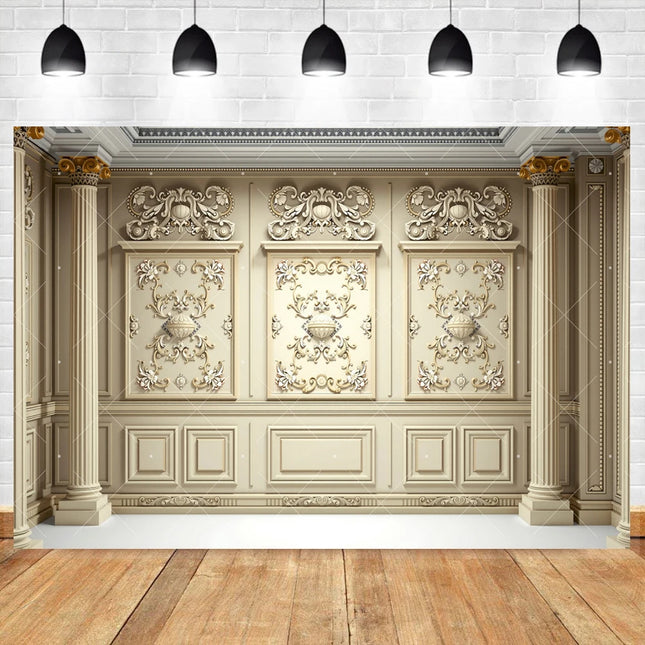 Retro European Palace Photography Backdrop – 13 Designs, Vinyl & Polyester