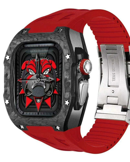 Luxurious Carbon Fiber Upgrade Set for Apple Watch: Elevate Your Style and Protection
