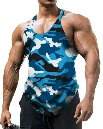 Men's Camo Sleeveless Fitness Tank Top - Ultimate Summer Workout Vest
