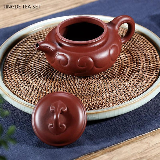 Artisan 180ml Yixing Purple Clay Teapot with Integrated Filter – Luxurious Zisha Infuser for Exceptional Tea Experiences